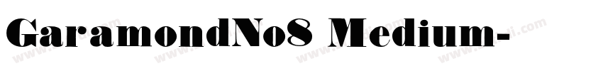 GaramondNo8 Medium字体转换